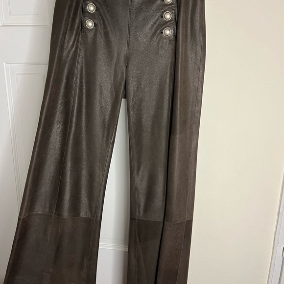 Carla Dawn Behrle NYC Pants - Carla Dawn Behrle designed leather pants Burning man festival